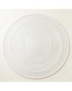 Aspen Bend Round Area Rug - White (synthetic illustration; no displayed measurements)
