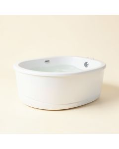Laura 59 '' X 27 '' Freestanding Soaking Bathtub (synthetic illustration; no displayed measurements)