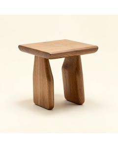Auden Solid Wood Abstract End Table (synthetic illustration; no displayed measurements)
