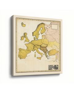 Ethnographische Karte Von Europa , 1847 By Heinrich Berghaus Graphic Art On Wrapped Canvas (synthetic illustration; no displayed measurements)