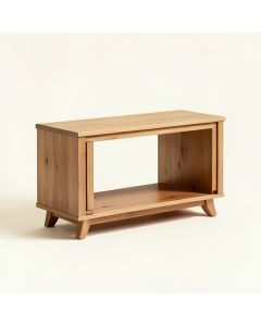 Asheville Half Moon Wood Console Table (synthetic illustration; no displayed measurements)