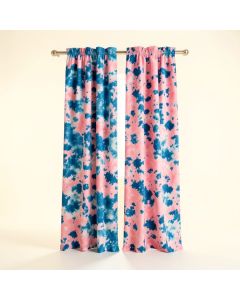 Britteny Tie Dyegraphic Print And Text Semi-Sheer Rod Pocket Curtain Panels (synthetic illustration; no displayed measurements)