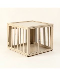 Sage Dell Empty Furniture-Style Pet Crate - Beige (synthetic illustration; no displayed measurements)