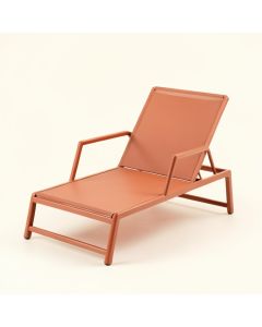 Field Branch Outdoor Lounge Chair - Terracotta (synthetic illustration; no displayed measurements)