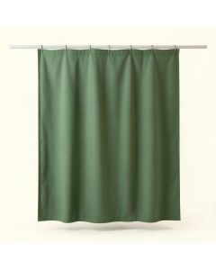 Ridge Canyon Shower Curtain Hanging Flat From A Plain Rod - Green (synthetic illustration; no displayed measurements)