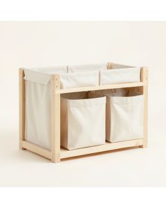 Cliff Bluff Laundry Sorting Station With Plain Removable Bags - Ivory (synthetic illustration; no displayed measurements)