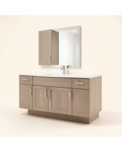 Phoebe Handles Drilling Floor Mount 38 '' Single Right Bathroom Vanity Set (synthetic illustration; no displayed measurements)