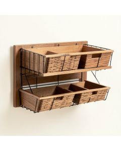Jaeger Wire Wall Storage Organizer With Baskets (synthetic illustration; no displayed measurements)