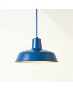Juniper Crest Pendant Light Suspended From One Plain Cable - Blue (synthetic illustration; no displayed measurements)