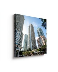Low Angle View Of Skyscrapers (synthetic illustration; no displayed measurements)
