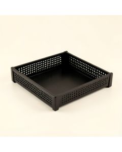 Moss Brook Empty Under-Desk Cable Tray - Black (synthetic illustration; no displayed measurements)