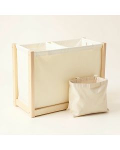 Alder Edge Laundry Sorting Station With Plain Removable Bags - Cream (synthetic illustration; no displayed measurements)