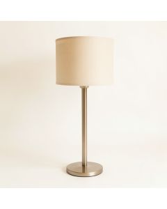 Bay Dale Floor Lamp With A Plain Fabric Shade - Beige (synthetic illustration; no displayed measurements)