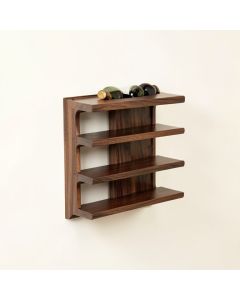 Sterns Solid Wood Wall Mounted Wine Glass Rack (synthetic illustration; no displayed measurements)
