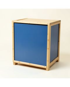 Dawn Brook Freestanding Pull-Out Hamper Cabinet - Blue (synthetic illustration; no displayed measurements)