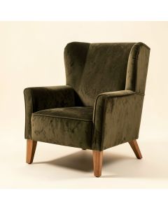 Twining 29 '' Wide Velvet Wingback Chair (synthetic illustration; no displayed measurements)