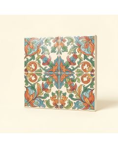 Angela 8 '' X 8 '' Ceramic Harbour Sonata Decorative Mural Tile In Multicolor (synthetic illustration; no displayed measurements)