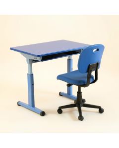 Height Adjustable Student Desk And Chair Blue (synthetic illustration; no displayed measurements)
