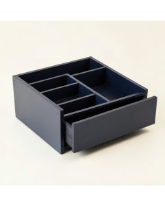Harbor Branch Empty Coffee-Station Organizer - Navy (synthetic illustration; no displayed measurements)