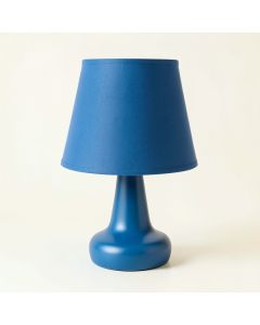 Bay Brook Table Lamp With A Plain Fabric Shade - Blue (synthetic illustration; no displayed measurements)