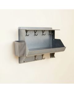 Vale Dell Wall-Mounted Entryway Organizer Shelf - Gray (synthetic illustration; no displayed measurements)