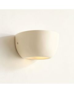 Ridge Arc Wall Sconce Mounted On A Plain Wall - Cream (synthetic illustration; no displayed measurements)