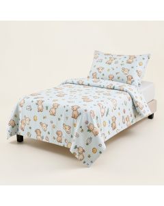 Sleepy Sheep Four-Piece Nursery Decor Set (synthetic illustration; no displayed measurements)