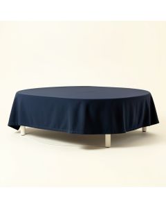 River Branch Flat Bed Sheet - Navy (synthetic illustration; no displayed measurements)