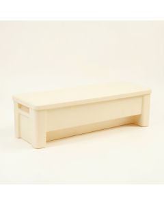 Sage Bridge Narrow Outdoor Storage Bench - Cream (synthetic illustration; no displayed measurements)
