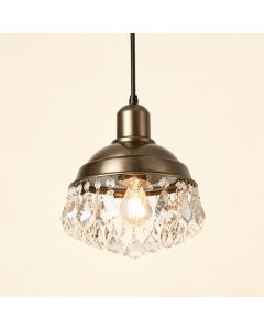 Andrews 1 - Light Single Globe Pendant With Crystal Accents (synthetic illustration; no displayed measurements)