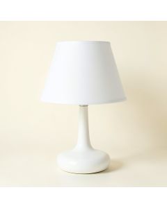 Holly Branch Table Lamp With A Plain Fabric Shade - White (synthetic illustration; no displayed measurements)