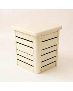 Sage Arc Closed Garden Compost Bin - Ivory (synthetic illustration; no displayed measurements)