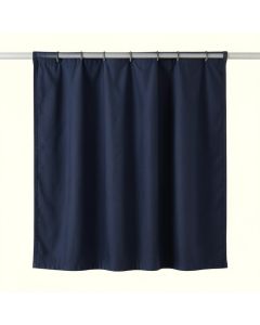 Hill Crest Shower Curtain Hanging Flat From A Plain Rod - Navy (synthetic illustration; no displayed measurements)