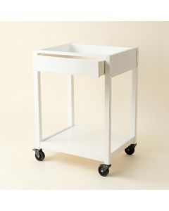 Moss Brook Empty Rolling Workshop Cart - White (synthetic illustration; no displayed measurements)