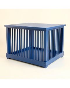 Sage Canyon Empty Furniture-Style Pet Crate - Blue (synthetic illustration; no displayed measurements)