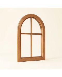 Wood Arched Window Wall Décor (synthetic illustration; no displayed measurements)