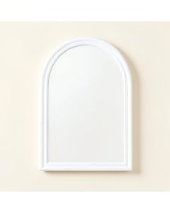 Pine Arc Framed Wall Mirror - White (synthetic illustration; no displayed measurements)