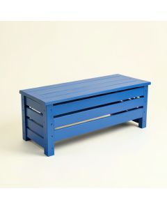 Flint Crossing Narrow Outdoor Storage Bench - Blue (synthetic illustration; no displayed measurements)