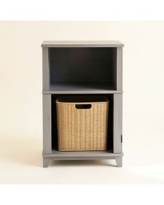 Wren Arc Freestanding Pull-Out Hamper Cabinet - Gray (synthetic illustration; no displayed measurements)