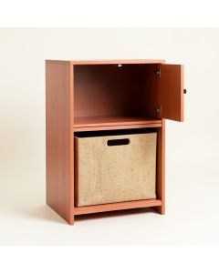 Cliff Arc Freestanding Pull-Out Hamper Cabinet (synthetic illustration; no displayed measurements)