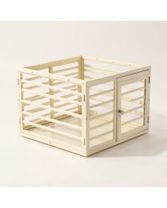 Wren Bluff Empty Furniture-Style Pet Crate - Ivory (synthetic illustration; no displayed measurements)