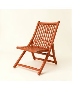 Ash Crest Folding Outdoor Chair - Terracotta (synthetic illustration; no displayed measurements)