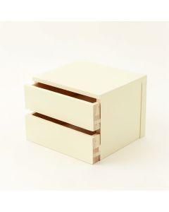 Oak Bend Under-Desk Drawer Unit - Ivory (synthetic illustration; no displayed measurements)