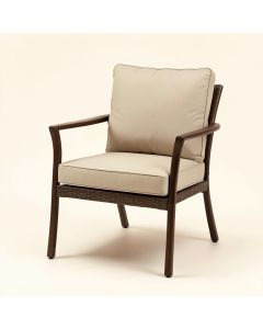 Rockport Patio Dining Chair With Cushion (synthetic illustration; no displayed measurements)