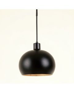 Alder Crossing Pendant Light Suspended From One Plain Cable - Black (synthetic illustration; no displayed measurements)