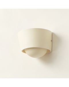 Laurel Crossing Wall Sconce Mounted On A Plain Wall - Cream (synthetic illustration; no displayed measurements)