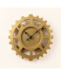 Oversized Gilded Gears 24 '' Wall Clock (synthetic illustration; no displayed measurements)