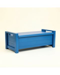 Vale Bluff Narrow Outdoor Storage Bench - Blue (synthetic illustration; no displayed measurements)