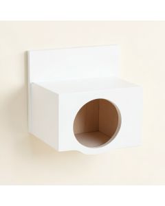 Cove Field Wall-Mounted Cat Perch - White (synthetic illustration; no displayed measurements)