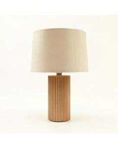 Willow Canyon Table Lamp With A Plain Fabric Shade - Beige (synthetic illustration; no displayed measurements)
